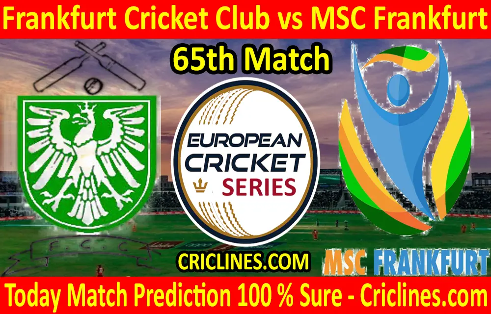 Today Match Prediction-Frankfurt Cricket Club vs MSC Frankfurt-ECS T10 Gothenburg Series-65th Match-Who Will Win