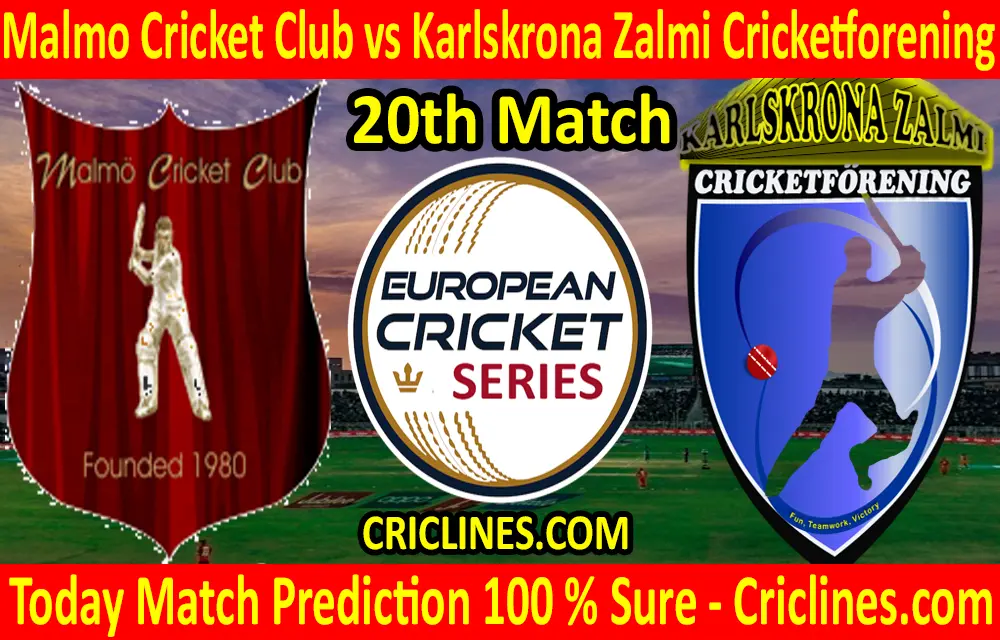 Today Match Prediction-Malmo Cricket Club vs Karlskrona Zalmi Cricketforening-ECS T10 Series-20th Match-Who Will Win