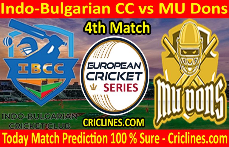 Today Match Prediction-Indo-Bulgarian CC vs MU Dons-ECS ...