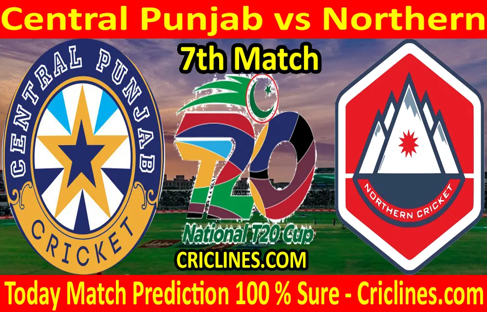 Today Match Prediction-Central Punjab vs Northern-T20 Cup 2020-7th Match-Who Will Win