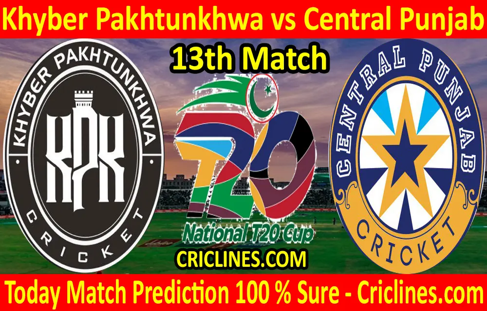 Today Match Prediction-Khyber Pakhtunkhwa vs Central Punjab-T20 Cup 2020-13th Match-Who Will Win
