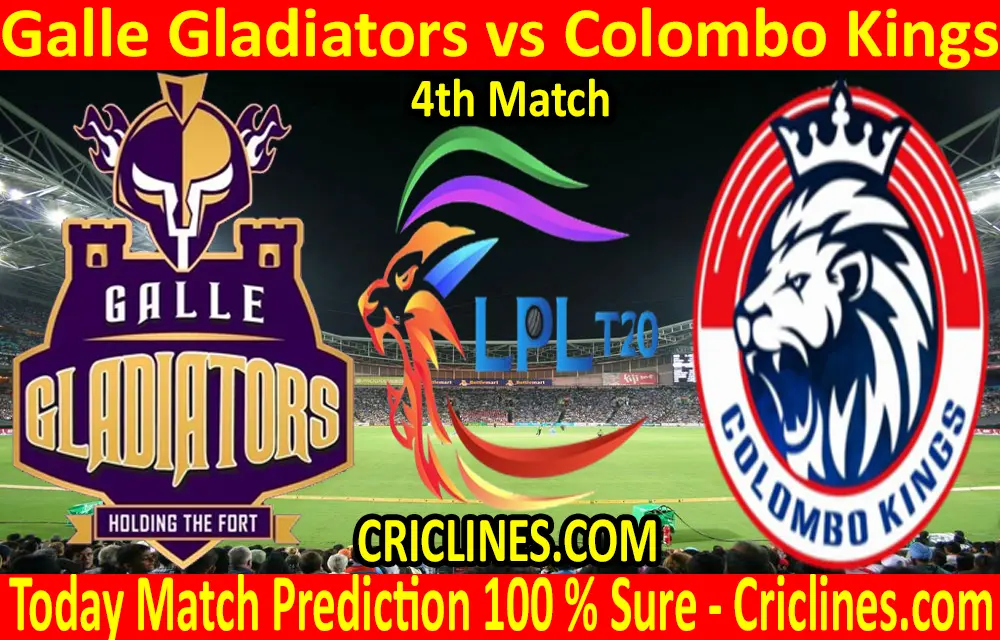Today Match Prediction-Galle Gladiators vs Colombo Kings-LPL T20 2020-4th Match-Who Will Win