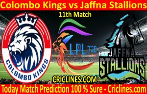 Today Match Prediction-Colombo Kings vs Jaffna Stallions-LPL T20 2020-11th Match-Who Will Win