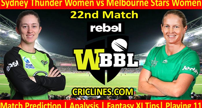 Today Match Prediction-STW vs MSW-WBBL T20 2021-22nd Match-Who Will Win