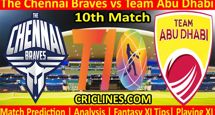 Today Match Prediction-CB vs TAB-Abu Dhabi T10 League-10th match-Who Will Win