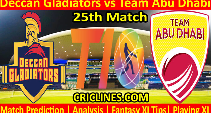 Today Match Prediction-DG vs TAD-Abu Dhabi T10 League-25th match-Who Will Win
