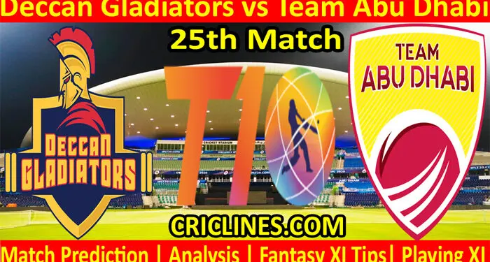 Today Match Prediction-DG vs TAD-Abu Dhabi T10 League-25th match-Who Will Win