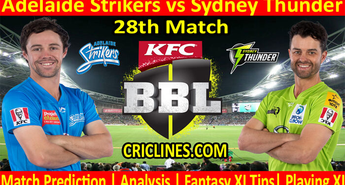 ADS vs SYT-Today Match Prediction-BBL T20 2021-22-28th Match-Who Will Win