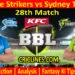 ADS vs SYT-Today Match Prediction-BBL T20 2021-22-28th Match-Who Will Win