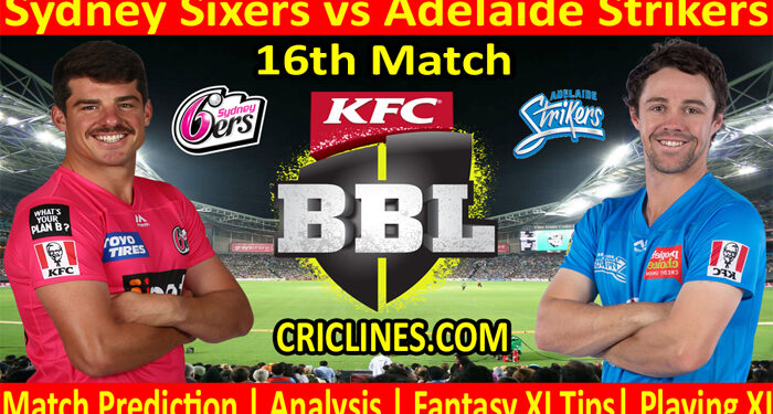 SYS vs ADS-Today Match Prediction-BBL T20 2021-22-16th Match-Who Will Win