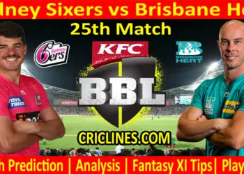 SYS vs BBH-Today Match Prediction-BBL T20 2021-22-25th Match-Who Will Win