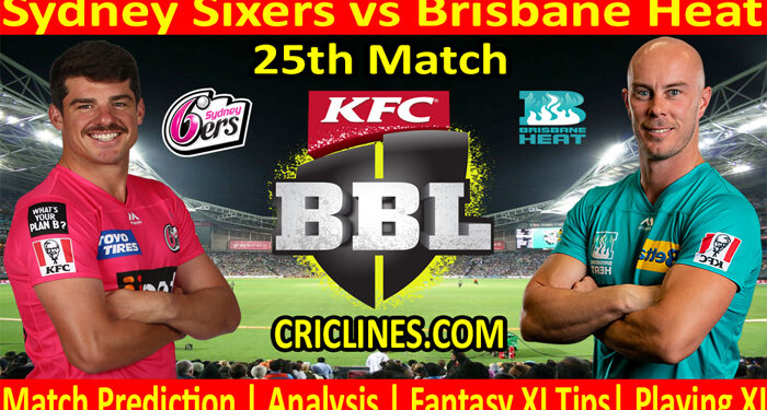 SYS vs BBH-Today Match Prediction-BBL T20 2021-22-25th Match-Who Will Win