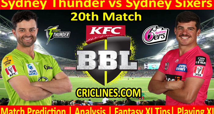 SYT vs SYS-Today Match Prediction-BBL T20 2021-22-20th Match-Who Will Win