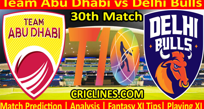 Today Match Prediction-TAD vs DB-Abu Dhabi T10 League-30th match-Who Will Win