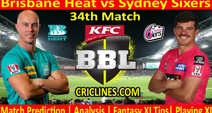BBH vs SYS-Today Match Prediction-BBL T20 2021-22-34th Match-Who Will Win