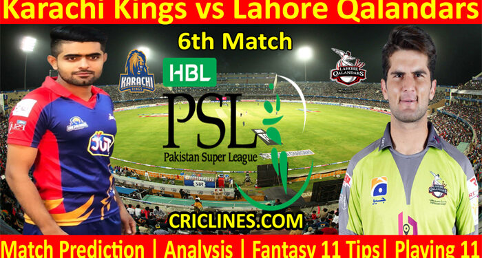 KKS vs LQS-Today Match Prediction-PSL T20 2022-6th Match-Who Will Win