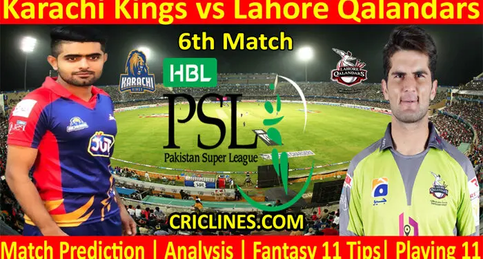 KKS vs LQS-Today Match Prediction-PSL T20 2022-6th Match-Who Will Win