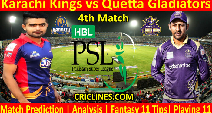 KKS vs QGS-Today Match Prediction-PSL T20 2022-4th Match-Who Will Win