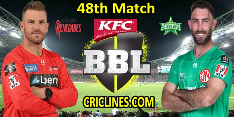 Melbourne Renegades vs Melbourne Stars-Today Match Prediction-BBL T20 2021-22-48th Match-Who Will Win