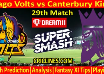 OTV vs CKS-Today Match Prediction-Super Smash T20 2021-22-29th Match-Who Will Win