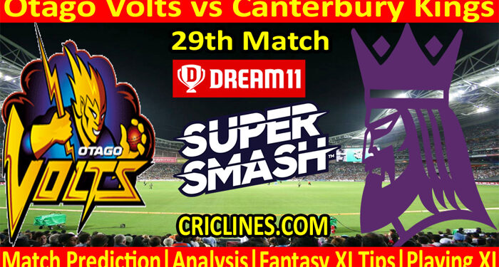 OTV vs CKS-Today Match Prediction-Super Smash T20 2021-22-29th Match-Who Will Win