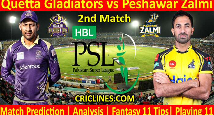 QGS vs PSZ-Today Match Prediction-PSL T20 2022-2nd Match-Who Will Win
