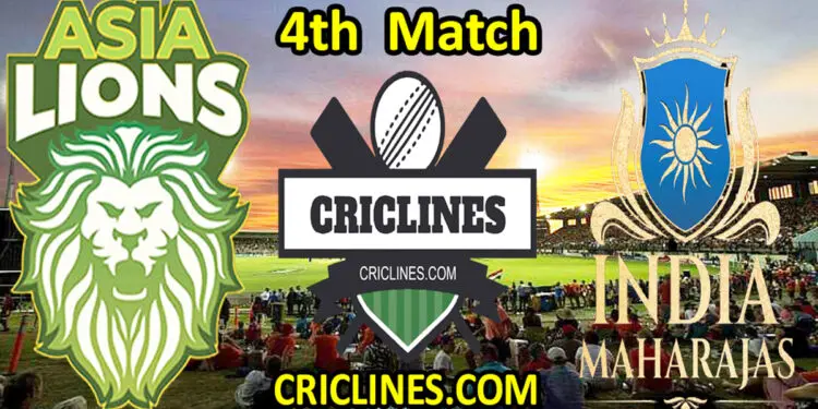 Today Match Prediction-ASL vs IND-Legend League-4th Match-Who Will Win
