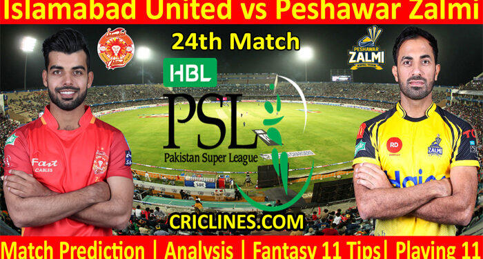 ISU vs PSZ-Today Match Prediction-PSL T20 2022-24th Match-Who Will Win