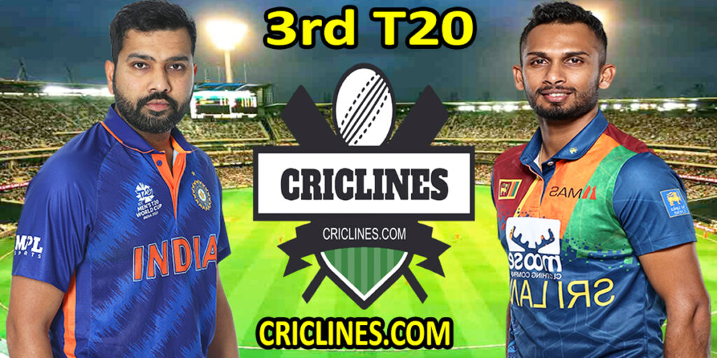 IND vs SL-Today Match Prediction-3rd T20 Match-2022-Who Will Win