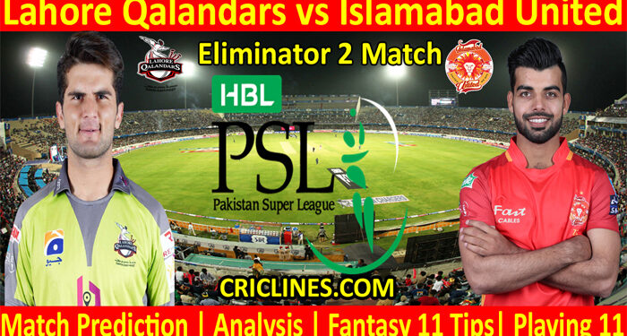 LQS vs ISU-Today Match Prediction-PSL T20 2022-Eliminator 2 Match-Who Will Win