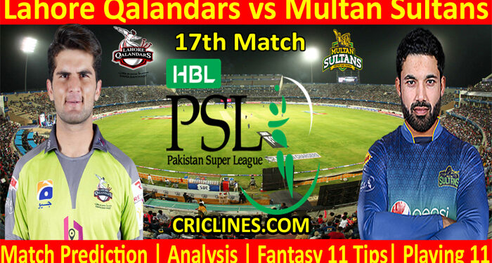 LQS vs MTS-Today Match Prediction-PSL T20 2022-17th Match-Who Will Win
