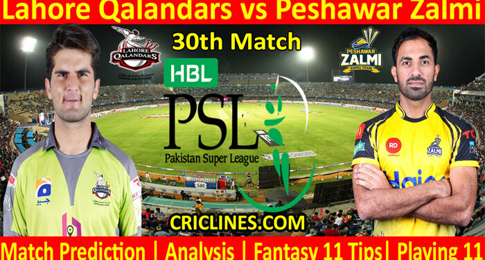 LQS vs PSZ-Today Match Prediction-PSL T20 2022-30th Match-Who Will Win