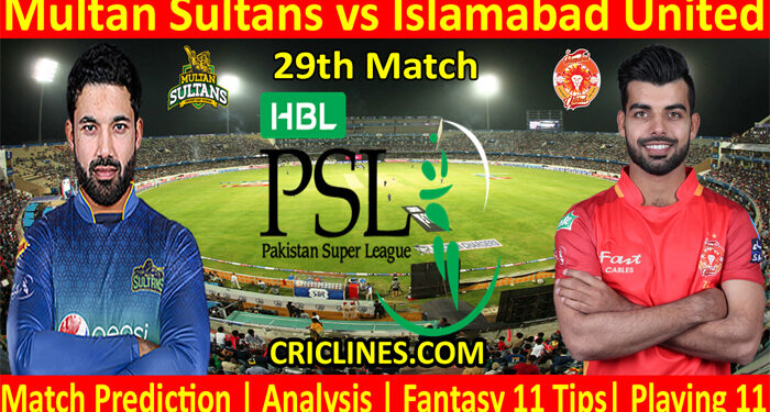 MTS vs ISU-Today Match Prediction-PSL T20 2022-29th Match-Who Will Win
