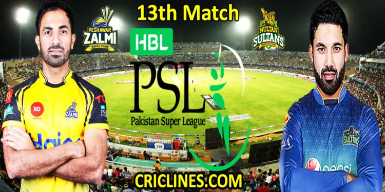 Peshawar Zalmi vs Multan Sultans-Today Match Prediction-PSL T20 2022-13th Match-Who Will Win