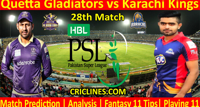QGS vs KKS-Today Match Prediction-PSL T20 2022-28th Match-Who Will Win