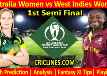 Today Match Prediction-AUSW vs WIW-Women ODI World Cup 2022-1st Semi Final Match-Who Will Win