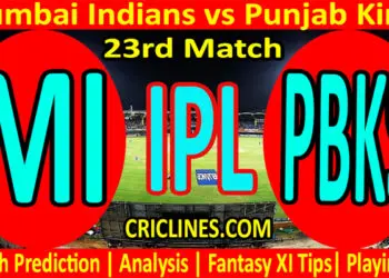 Today Match Prediction-MI vs PBKS-IPL T20 2022-23rd Match-Who Will Win