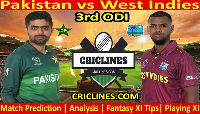 Pakistan vs West Indies-Today Match Prediction-3rd ODI-2022-Who Will Win