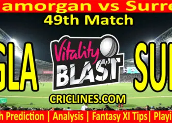 Today Match Prediction-GLA vs SUR-Vitality T20 Blast 2022-49th Match-Who Will Win