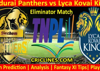 Today Match Prediction-Madurai Panthers vs Lyca Kovai Kings-TNPL T20 2022-Eliminator Match-Who Will Win
