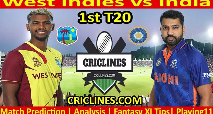 Today Match Prediction-WI vs IND-1st T20 2022-Who Will Win