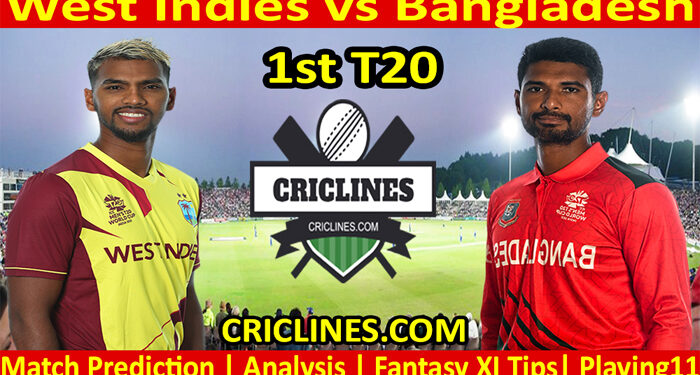 Today Match Prediction-West Indies vs Bangladesh-1st T20 2022-Who Will Win