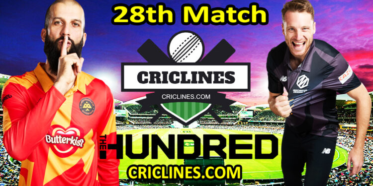 Today Match Prediction-BPX vs MOS-The Hundred League-2022-28th Match-Who Will Win