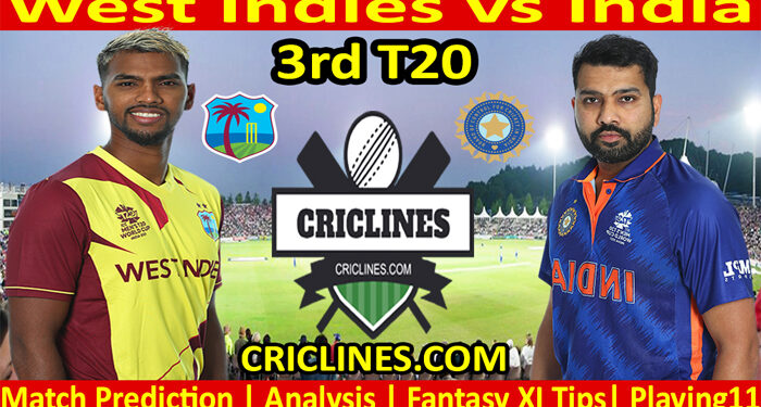 Today Match Prediction-WI vs IND-3rd T20 2022-Who Will Win