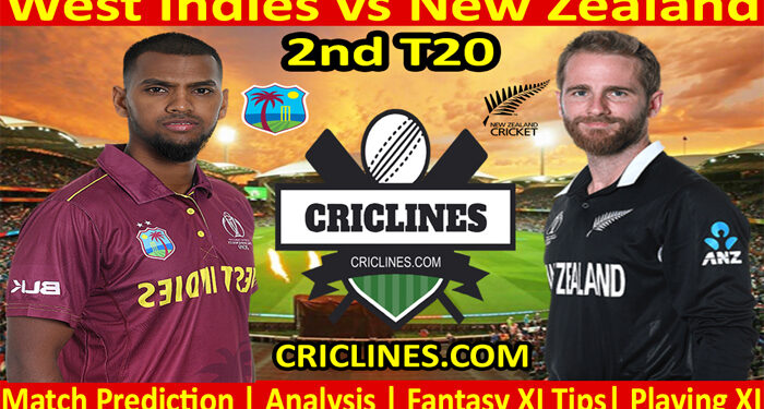 WI vs NZ-Today Match Prediction-2nd T20-2022-Who Will Win