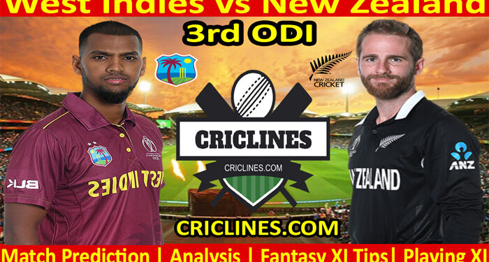 WI vs NZ-Today Match Prediction-3rd ODI-2022-Who Will Win