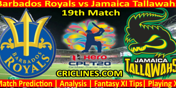 Today Match Prediction-Barbados Royals vs Jamaica Tallawahs-CPL T20 2022-19th Match-Who Will Win