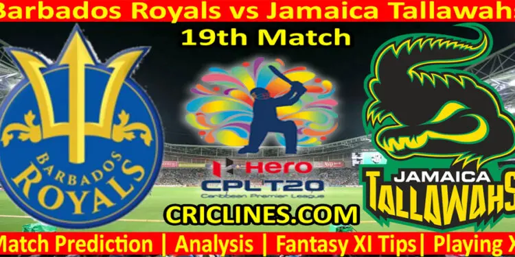 Today Match Prediction-Barbados Royals vs Jamaica Tallawahs-CPL T20 2022-19th Match-Who Will Win