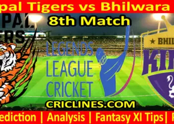 Today Match Prediction-Manipal Tigers vs Bhilwara Kings-Dream11-LLC T20-8th Match-Who Will Win