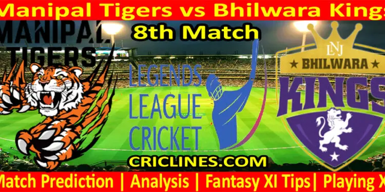Today Match Prediction-Manipal Tigers vs Bhilwara Kings-Dream11-LLC T20-8th Match-Who Will Win